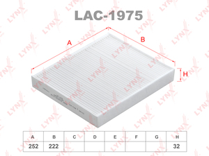 Фильтр салонный LYNXauto LAC-1975. Для: SKODA Fabia IV 21>, фото 1