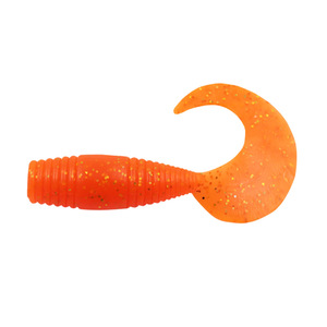 Твистер YAMAN PRO Spry Tail, р.2 inch, цвет #03 - Carrot gold flake (уп. 10 шт.), фото 2