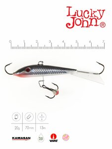 Балансир Lucky John FIN 5 + тр. 70мм/13H блистер, фото 3