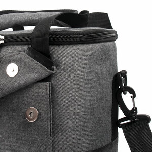Сумка изотермическая СЛЕДОПЫТ Gray Line Pro, 13 л, цв. серый меланж, фото 11