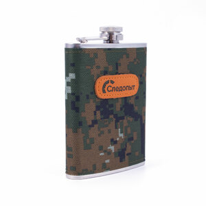 Фляжка "СЛЕДОПЫТ", в оплетке из oxford camo pixel, 240 мл, фото 2