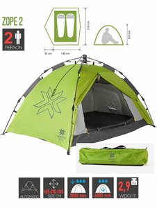 Палатка автоматическая 2-х местная Norfin ZOPE 2 NF, фото 4