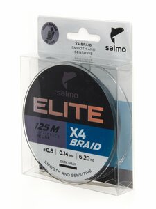 Леска плетёная Salmo Elite х4 BRAID Dark Gray 125/014, фото 2