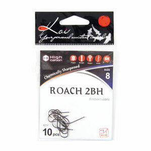 Крючок KOI "ROACH 2BH", размер 8 (INT), цвет BN (10 шт.), фото 5