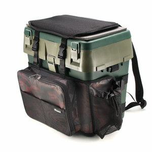 Сумка-рюкзак СЛЕДОПЫТ для зимнего ящика универ., 3 кармана, цв. КМФ бордовый, фото 2