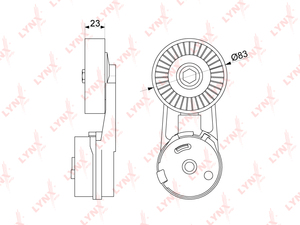 Натяжитель / приводной LYNXauto PT-3127. Для: OPEL Astra G 2.2 05-13 / Vectra B/C 2.0-2.2 00-08 / Zafira A/B 2.2 00-12, SAAB 9-3 2.0 07-15, фото 1