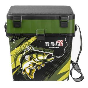Ящик рыболовный зимний ZANDER хаки (HS-IML-19-H) Helios, фото 3