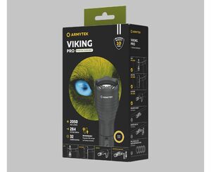 Фонарь тактический Armytek Viking Pro Magnet USB, теплый свет, ремешок, чехол, аккумулятор (F07701W), фото 3