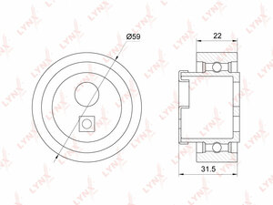 Ролик натяжной / ГРМ LYNXauto PB-1083. Для: CITROEN Berlingo(MF) 1.1-1.8 96-08 / Evasion 1.8-2.0 94-02 / Xsara 1.4-1.8 97-05, PEUGEOT 206 1.1-1.6 98> / 307 1.4 00-03 / 406 1.6-2.0 95-04 / 806 1.8-2.0 94-02 / Partner 1.4-1.8 96>, фото 1