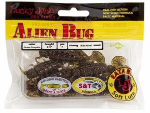 Виброхвосты съедобные искусственные LJ Pro Series ALIEN BUG 2,5in (06,35)/PA03 7шт., фото 5