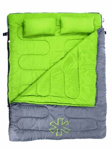 Мешок-одеяло спальный Norfin ALPINE COMFORT DOUBLE 250 GREEN, фото 2