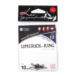 Крючок KOI "LIMERICK-RING", размер 12 (INT), цвет BN (10 шт.), фото 5