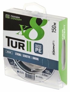 Шнур плетёный Feeder Concept Tur II х8 BRAID Dark Grey 150/018, фото 2