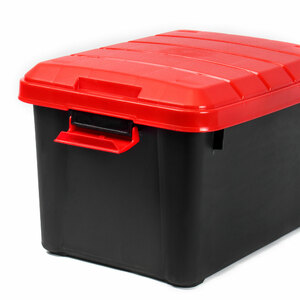 Ящик многофункц. особопрочный СЛЕДОПЫТ Expedition Box, 30 л, 500х360х320 мм, цв. черный/красный, фото 6