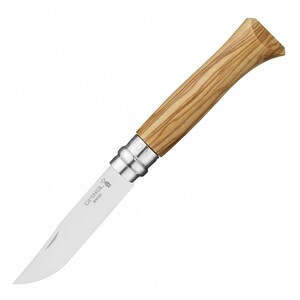 Нож Opinel №8, нержавеющая сталь, рукоять из оливкового дерева в картонной коробке, 002020, фото 1