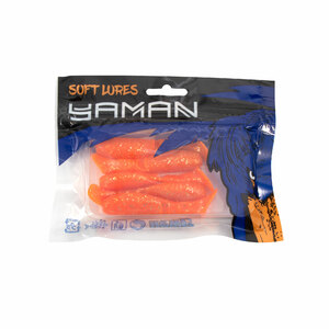Виброхвост YAMAN PRO Boost Up, р.2,5 inch, цвет #03 - Carrot gold flake (уп. 6 шт.), фото 7