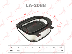 Фильтр воздушный LYNXauto LA-2088. Для: BMW X3(F25) 2.0D-3.0D 11> / X5(E70/F15) 2.0D-3.0D 10> / X6(E71/E72) 2.0D-3.0D 10>, фото 1