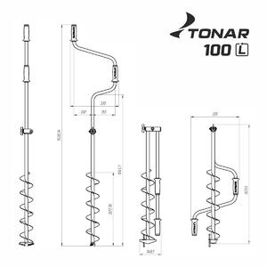 Ледобур ЛР-100Д левое вращение (LK-100LD) Тонар, фото 3