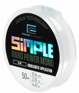 Леска моно. FC Simple HARD POWER MONO Clear 050/014, фото 3