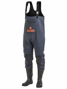 Полукомбинезон забродный Norfin SHADOW NEOPRENE BOOTFOOT р.44-L-S с сапогами резина, фото 2