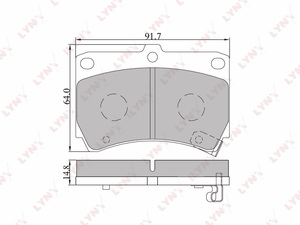 Колодки тормозные передние LYNXauto BD-5105. Для: KIA Rio >05, MAZDA 121 1.3 91-95/323 >98/MX-3 91>,, фото 1