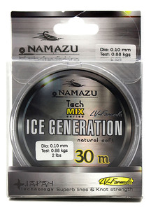Леска Namazu "Ice Generation", L-30 м, d-0,08 мм, test-0,44 кг, прозрачная, фото 2