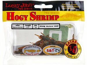 Виброхвосты съедобные искусственные LJ Pro Series HOGY SHRIMP 2,2in (05.60)/085 10шт., фото 4