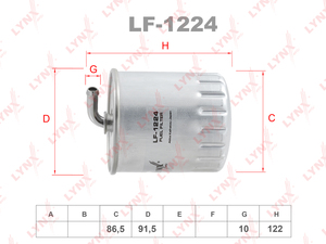 Фильтр топливный LYNXauto LF-1224. Для: MERCEDES-BENZ C200CDI-270CDI(W203) 00> / CLK270CDI(C209) 02> / ML270CDI(W163) 99-05 / G270CDI(W463) 01>, фото 1