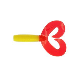 Твистер несъедоб. Credo Double Tail 3,54"/9 см Yellow RT 15шт. (HS-28-038-N-15) Helios, фото 2