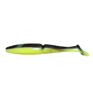 Виброхвост YAMAN PRO Mamura, р.5 inch, цвет #32 - Black Red Flake/Chartreuse (уп. 4 шт.), фото 2