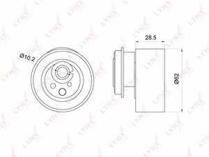 Ролик натяжной / ГРМ LYNXauto PB-1045. Для: MAZDA(Мазда) 323(BJ) 1.9 98-04 / 626(GE/GF) 1.8 91-02 / Premacy 1.9 99-05, фото 1