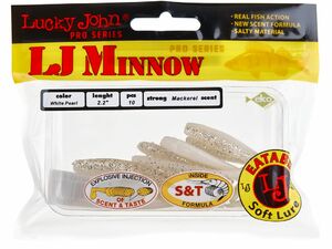 Виброхвосты съедобные LJ Pro Series MINNOW 2.2in (05.60)/T47 10шт., фото 2