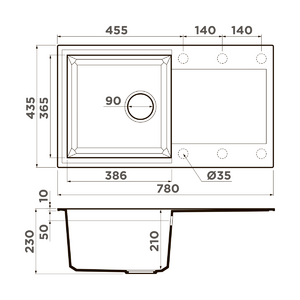 Кухонная мойка Omoikiri Sakaime 78-DC Tetogranit/темный шоколад, фото 2