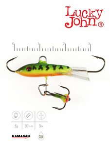 Балансир Lucky John CLASSIC 3 с тр. 30мм/20 блистер, фото 3