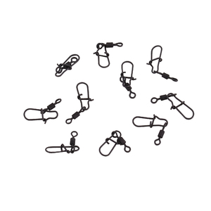 Вертлюг с застежкой Namazu Pro ROLLING RIBBED SWIVEL WITH NICE SNAP, цв. Carbon, р. 12, test-8 кг, к, фото 4