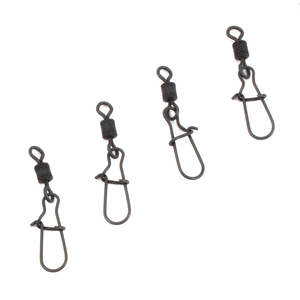 Вертлюг с застежкой Namazu Pro ROLLING RIBBED SWIVEL WITH NICE SNAP, цв. Carbon, р. 5, test-35 кг, к, фото 4