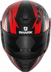 Шлем SHARK D-SKWAL 2 ATRAXX MAT матовый Black/Red M, фото 3