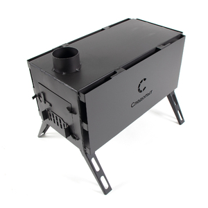 Печь дровяная Следопыт Light большая, сталь 1 мм (с экранами и угловыми трубами), фото 4