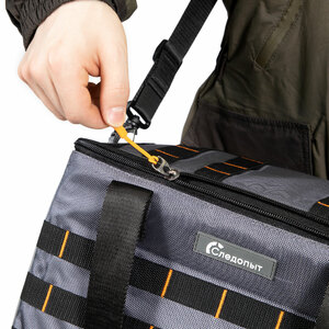 Сумка рыболовная СЛЕДОПЫТ Base Lure Bag XL, 38х26х25 см, цв. серый + 5 коробок Luno 28/2/, фото 7