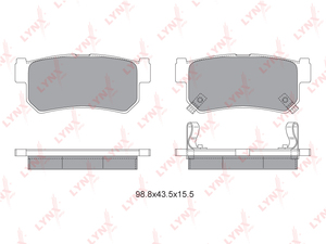 Колодки тормозные задние LYNXauto BD-7000. Для: Daewoo, Дэу, Korando 2.9TD-3.2 99> / Musso 2.2TD-3.2 99>, SSANGYONG Actyon 2.0D-2.3 02> / Korando 2.9TD 98> / Kyron 2.0D-2.7D 05> / Musso 2.3-2.9D 98> ., фото 2