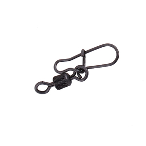 Вертлюг с застежкой Namazu Pro ROLLING RIBBED SWIVEL WITH NICE SNAP, цв. Carbon, р. 4, test-43 кг, к, фото 5