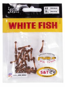 Слаги съедобные искусственные LJ Pro Series WHITE FISH 0,8in (02.00)/085 20шт., фото 4