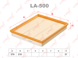Фильтр воздушный LYNXauto LA-500. Для: BMW 3(F30/F31) 3.0 11-15, фото 1