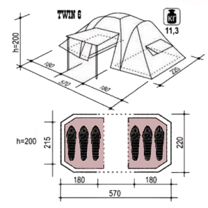 Палатка Indiana TWIN 6, фото 9