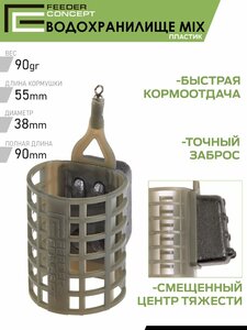 Кормушки фидер. FC M6 пласт. ВОДОХРАНИЛИЩЕ 6шт. набор (короб. верс.), фото 8
