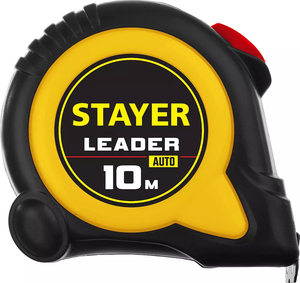 Рулетка с автостопом STAYER Leader 10м х 25мм 3402-10-25, фото 2