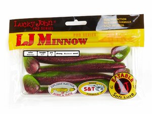 Виброхвосты съедобные LJ Pro Series MINNOW 5.5in (13.90)/T44 4шт., фото 4