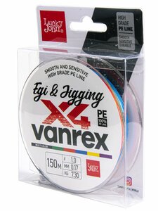 Леска плетёная LJ Vanrex EGI & JIGGING х4 BRAID Multi Color 150/017, фото 2