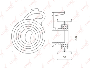 Ролик натяжной / ГРМ LYNXauto PB-1063. Для: TOYOTA Avensis(T22) 2.0D 97-03 / Camry 2.0D 83-91 / Carina(T15-T19) 2.0D >97 / Corolla(E7-11) 1.8D-2.0D >00 / Liteace 1.8D-2.0D 85-94 / Picnic 2.2D 97-01, фото 1