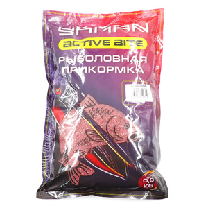 Прикормка Yaman Active Bite Карп (слива), цв. красный, 900 г, фото 2